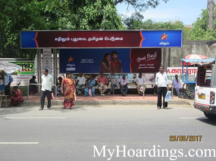 Bus Shelter Advertising In Kk Nagar Esi Hospital Chennai