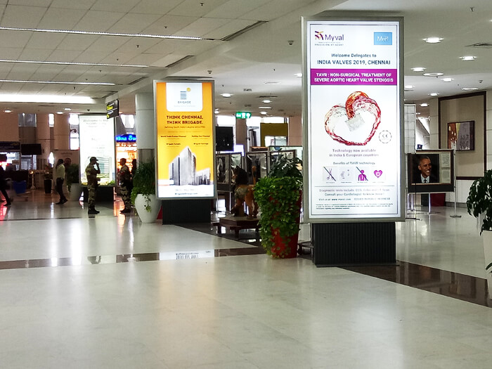 Hyderabad Airport,airport branding,airport Advertisinging, banner ads, booking an ad space, back lit signages