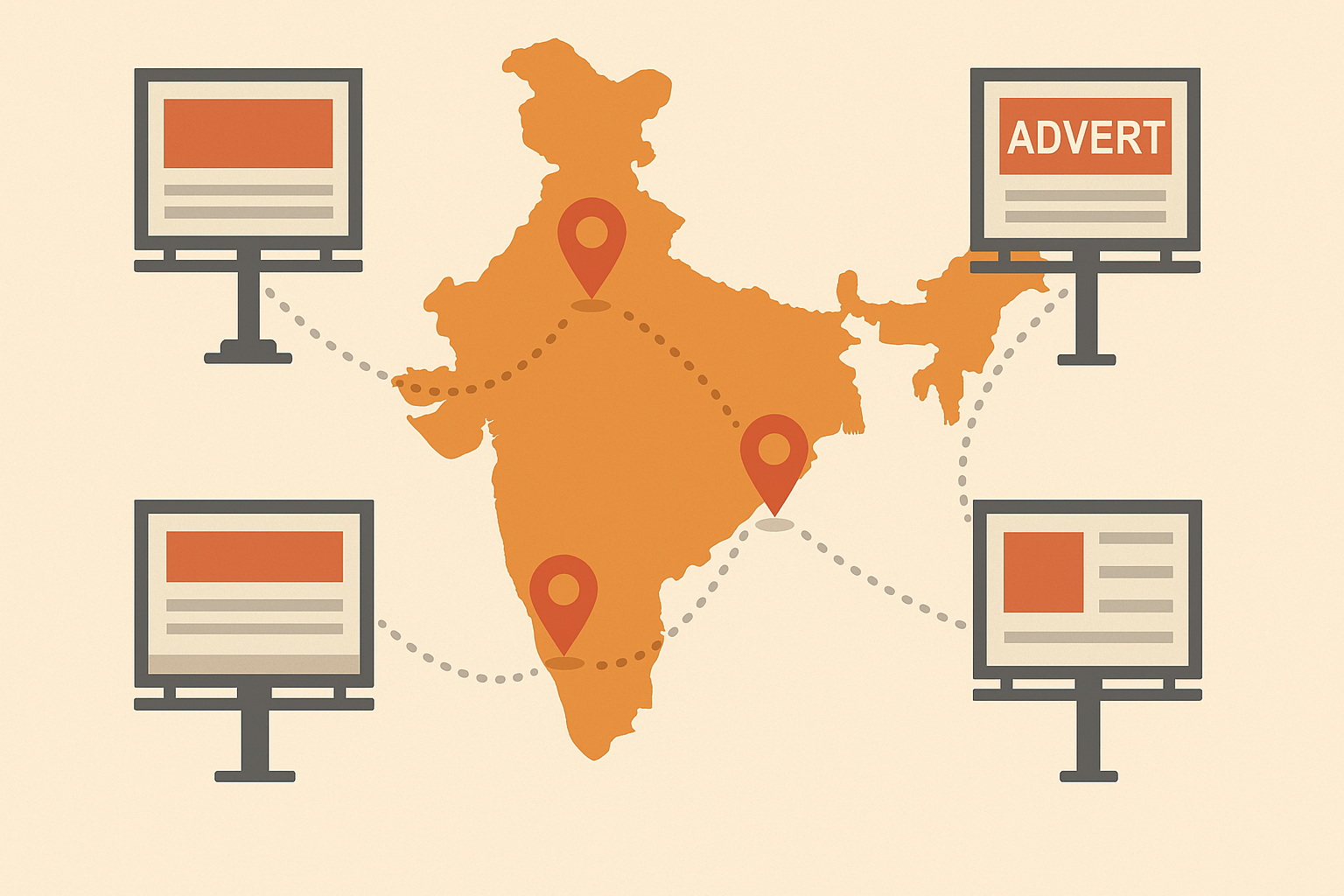 MyHoardings multi-city advertising campaign with region-specific outdoor creatives customized for diverse audiences across Indian metros and tier-2 cities.