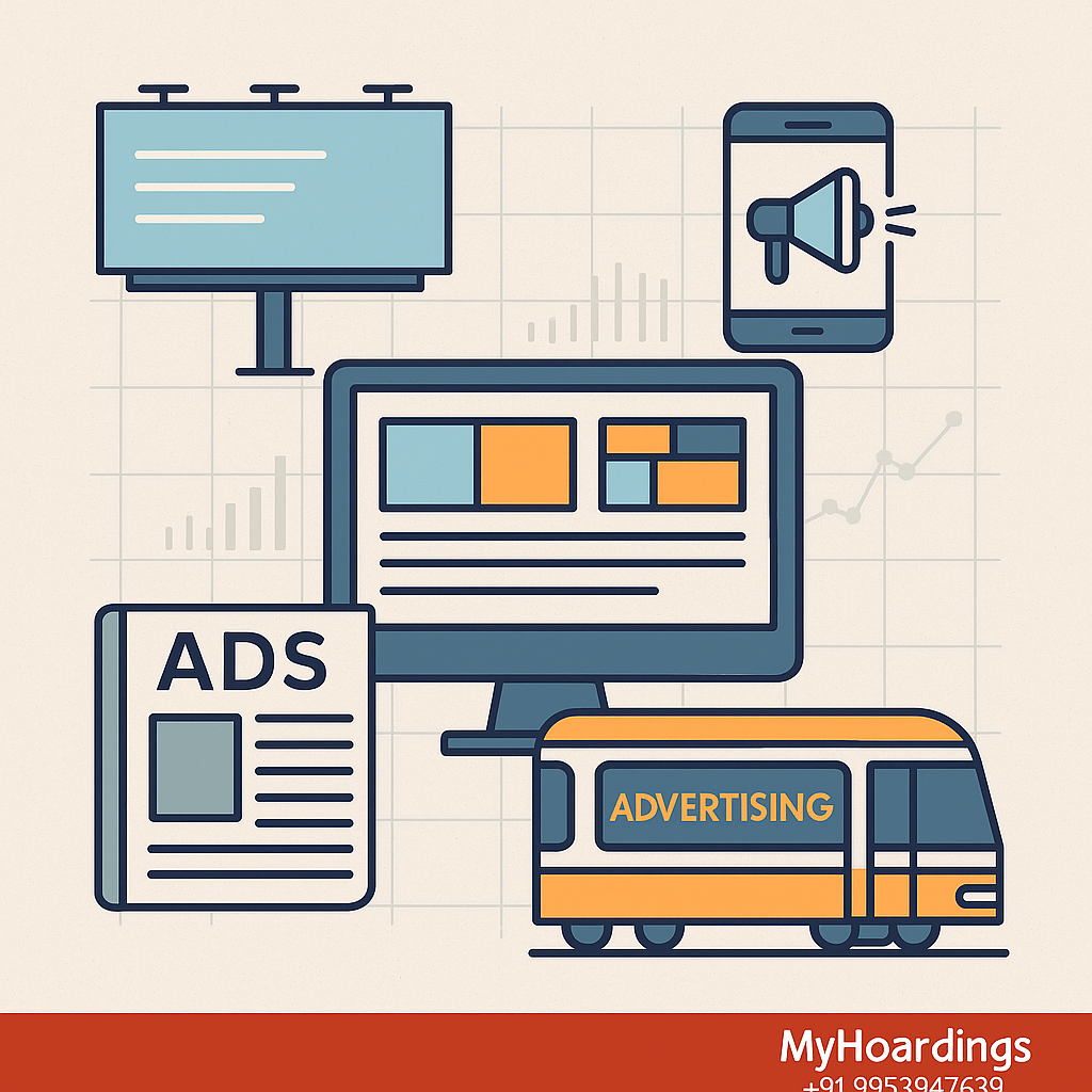 Media planning strategy in India showing marketers analyzing audience data, media channels, and campaign performance to maximize brand visibility and impact.