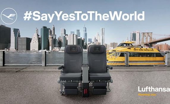 The Lufthansa “Say Yes to the World” campaign exemplifies the power of integrated outdoor storytelling.