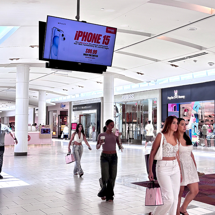 Hyperlocal targeting in mall advertising