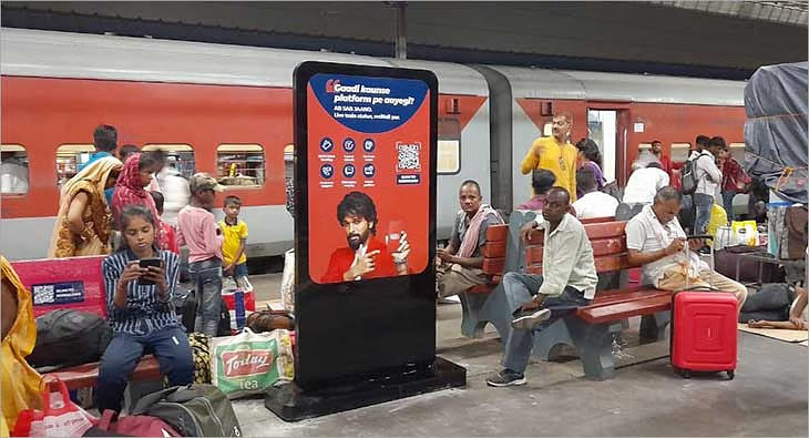 railway station advertising Delhi, transit media India, metro and rail branding, outdoor advertising, platform ads, MyHoardings, Delhi brand promotion