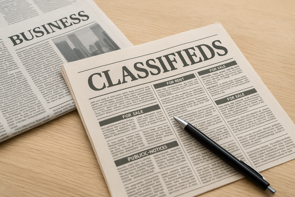 newspaper classified ads, print media advertising, local newspaper listings, affordable advertising, targeted marketing, MyHoardings, India classifieds