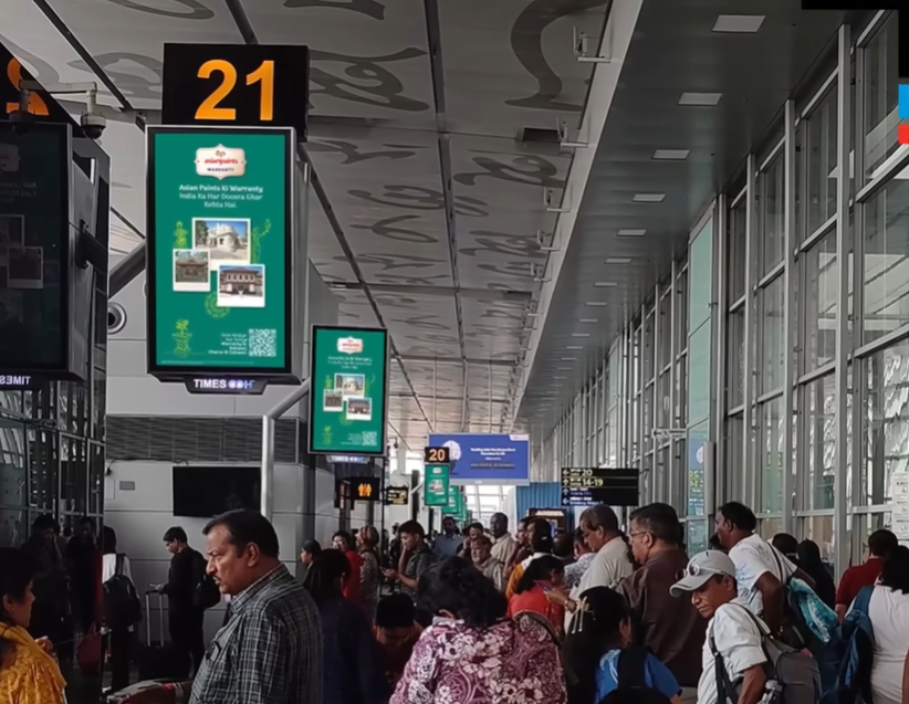 Asian Paints airport campaign, airport OOH advertising, trusted brand messaging, airport branding India, outdoor advertising strategy
