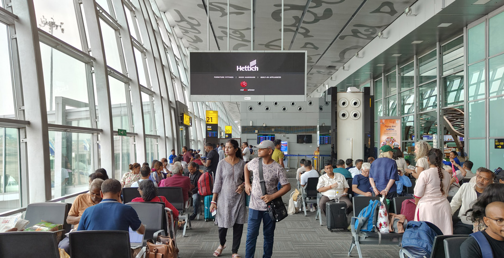 Hettich airport campaign, The Youngest Magician ad, airport OOH advertising, furniture fittings branding, Times OOH India