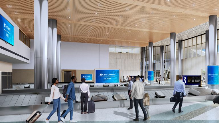 Clear Channel Outdoor digital advertising network at Hollywood-Burbank Airport helps brands engage travellers using smart screens.