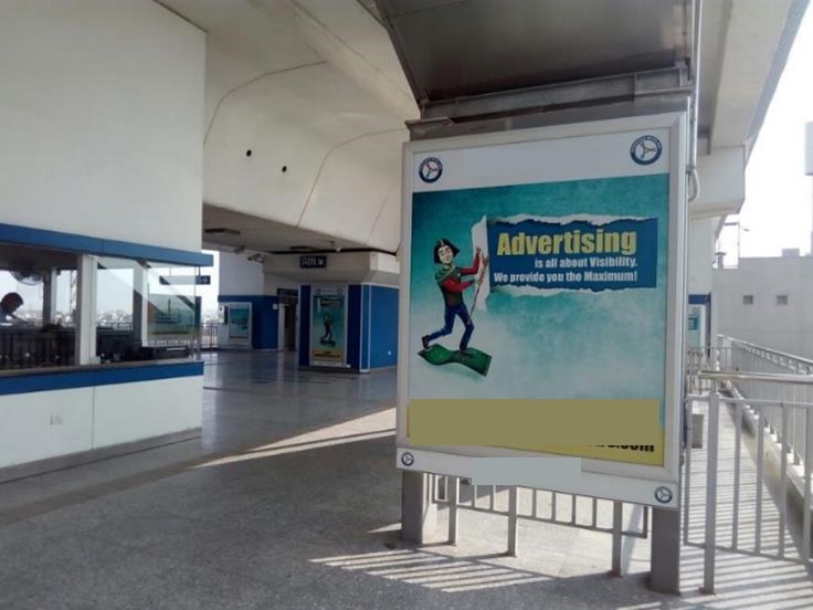 Punjagutta metro station advertising, metro branding Hyderabad, transit media Telangana, outdoor advertising, metro train ads, MyHoardings, Hyderabad brand promotion
