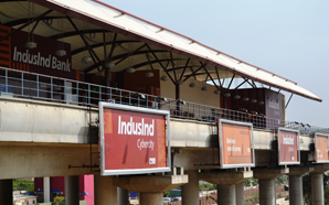 Gurgaon metro advertising, Rapid Metro branding, Cyber City ads, Sikanderpur station ads, corporate transit media, MyHoardings, Gurgaon train wraps, metro campaigns NCR