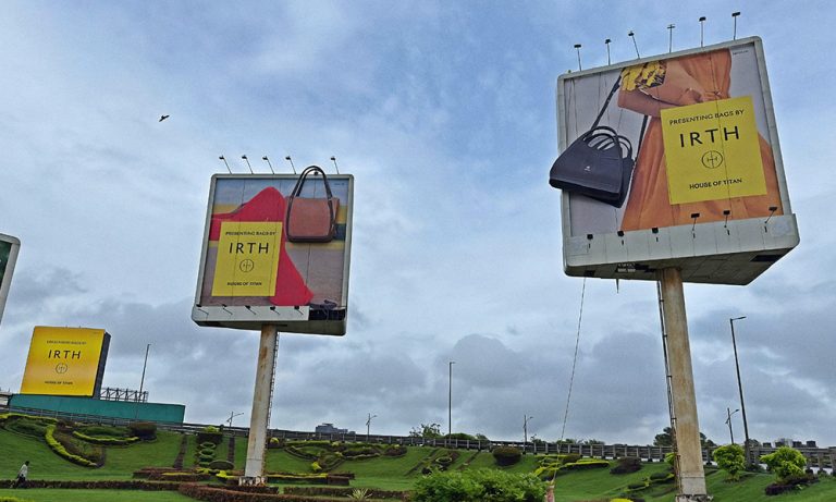 Irth hoarding campaign, outdoor advertising, OOH branding India, billboard marketing, brand visibility, MyHoardings, Irth promotion