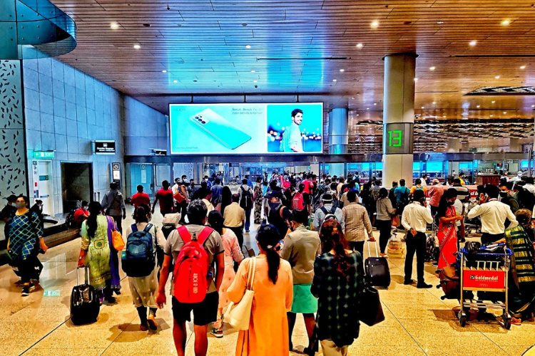 airport advertising, OOH advertising India, digital airport branding, MyHoardings, airport media, transit advertising